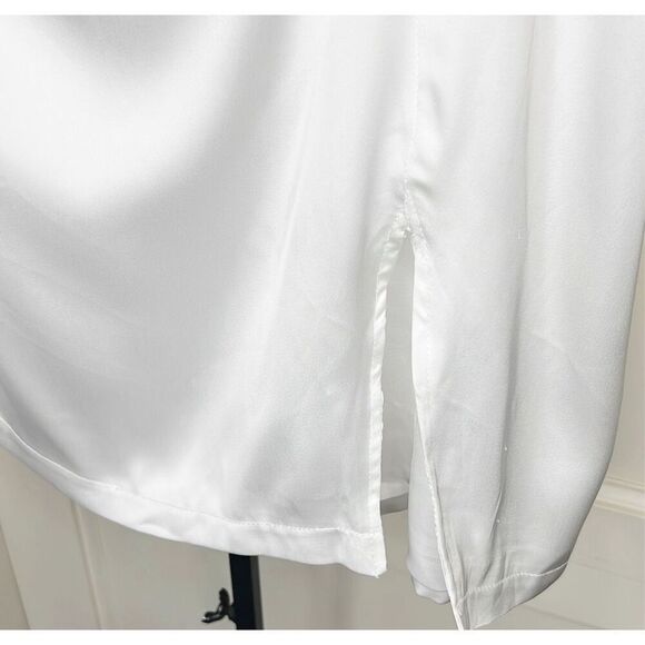 Princess Polly Daley White Satin Mini Skirt Size 12 - Picture 3 of 9